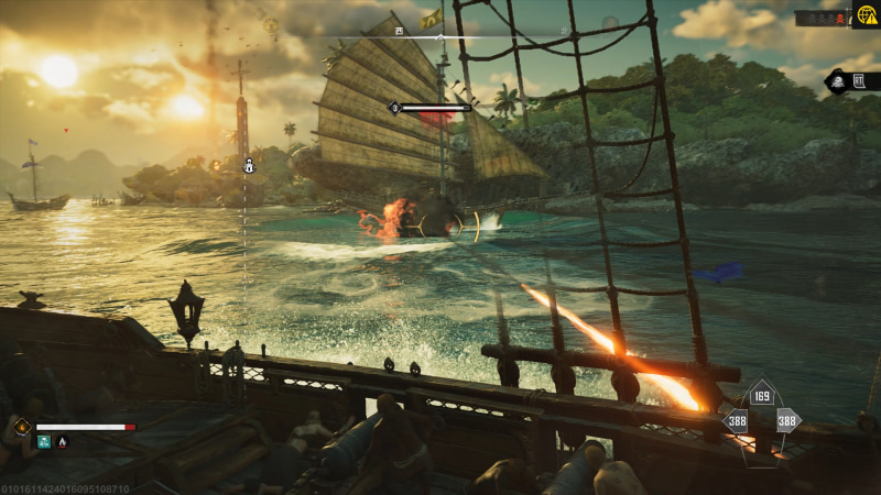 並走しながら大砲を打ち合う瞬間が熱い