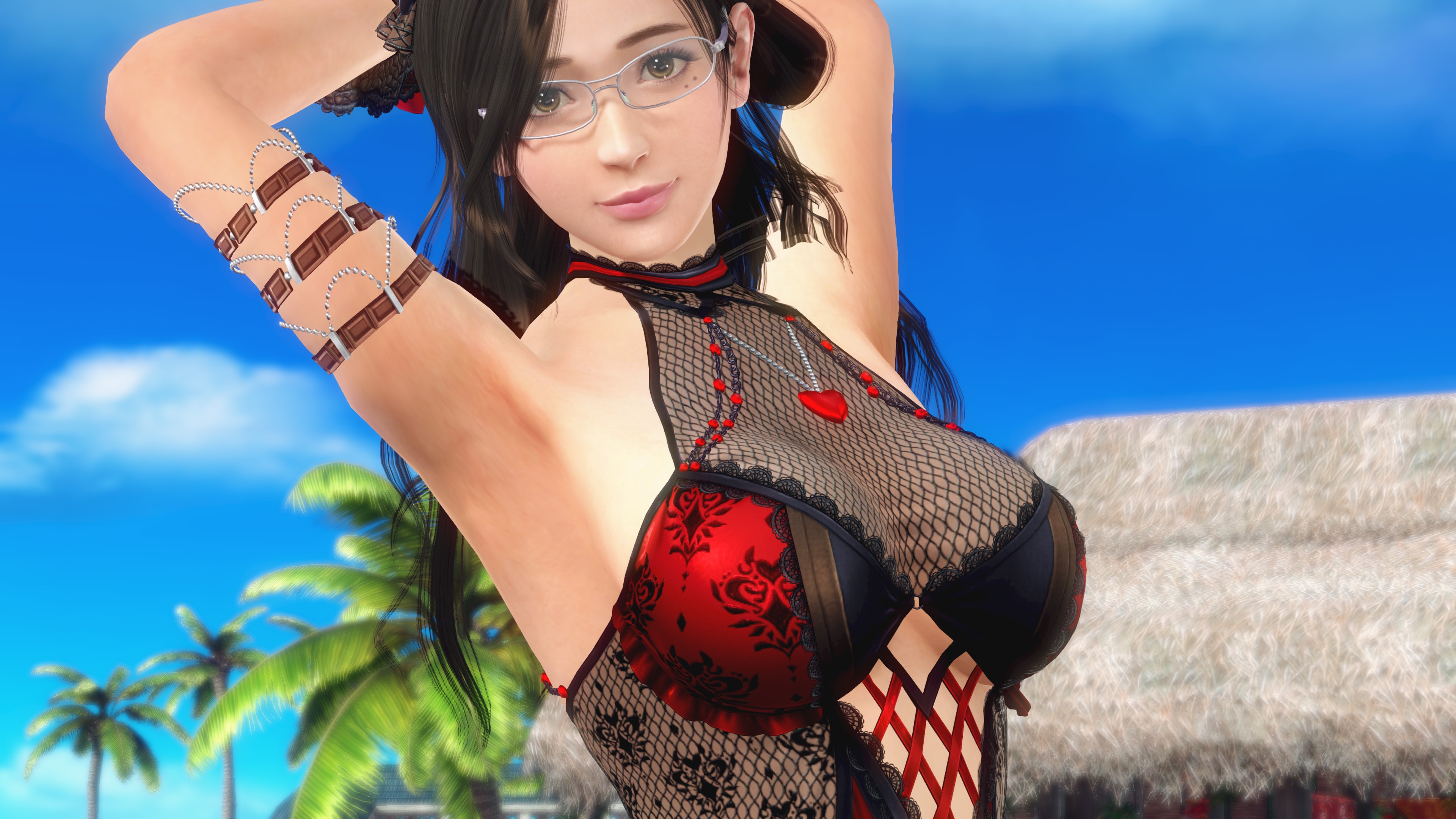 シースルーレースに包まれた素肌の表現が楽しい