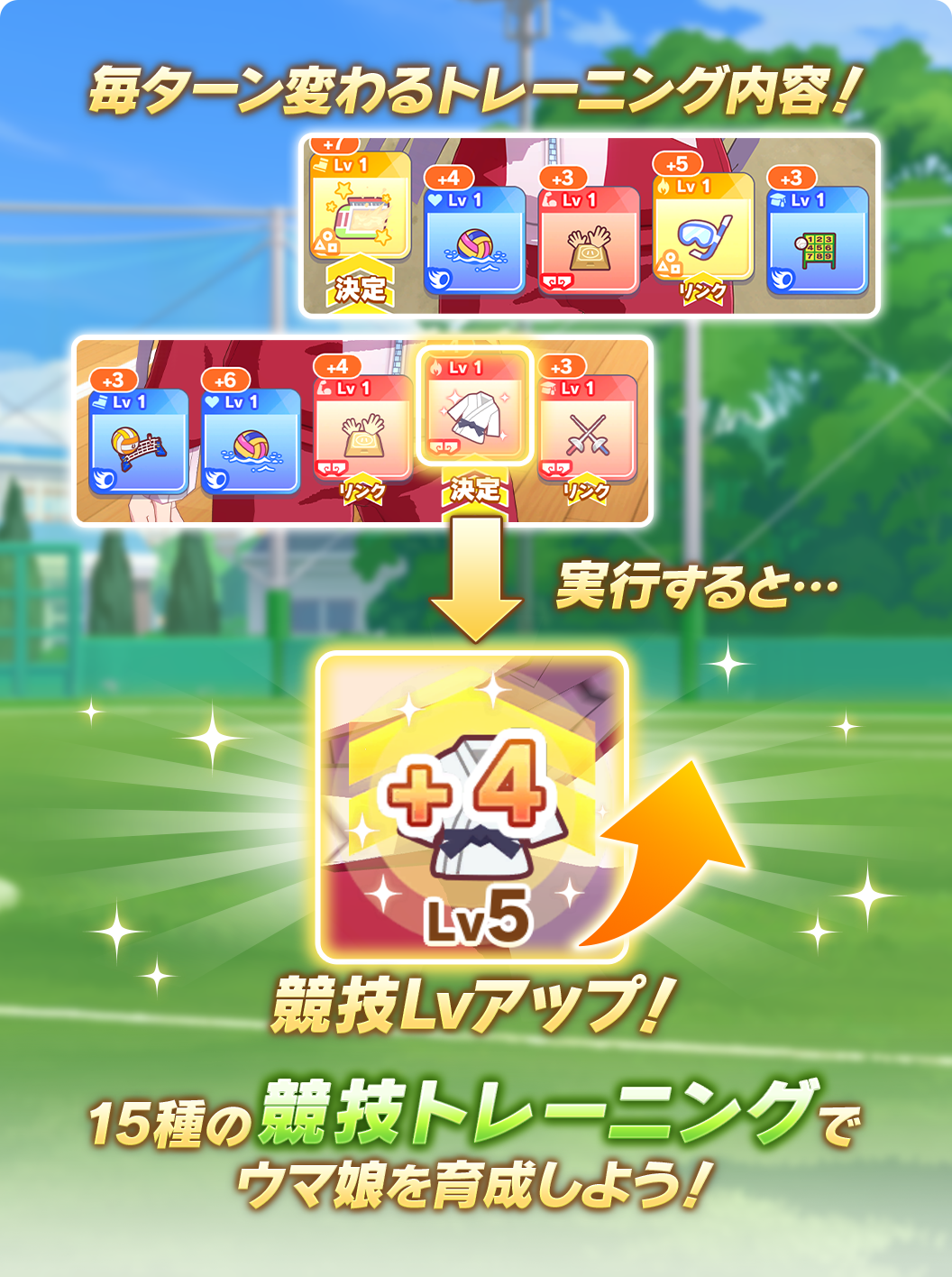 トレーニング項目が「競技トレーニング」となる