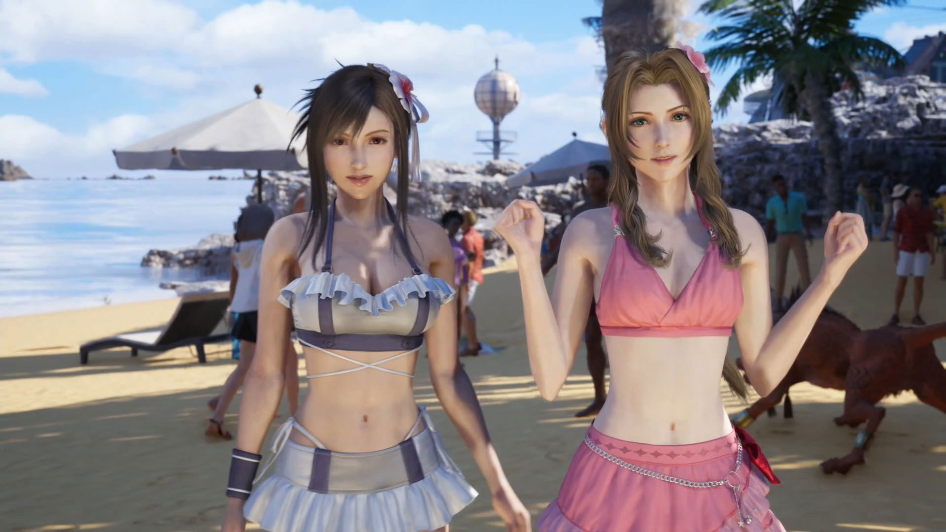 トロピカルな南国の街コスタ・デル・ソルでは、女性陣が水着姿に