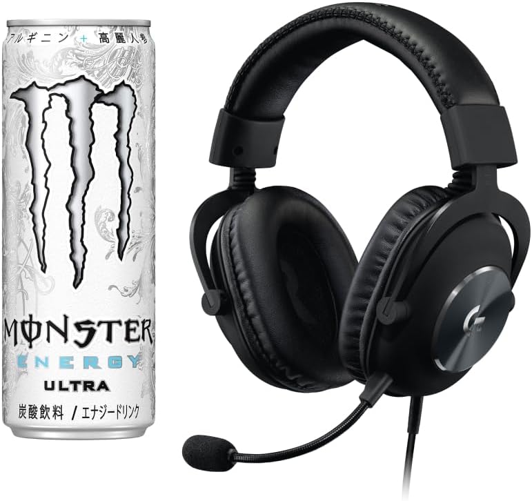 Logicool G PRO X G-PHS-003 + モンスターウルトラ缶 355ml×12本