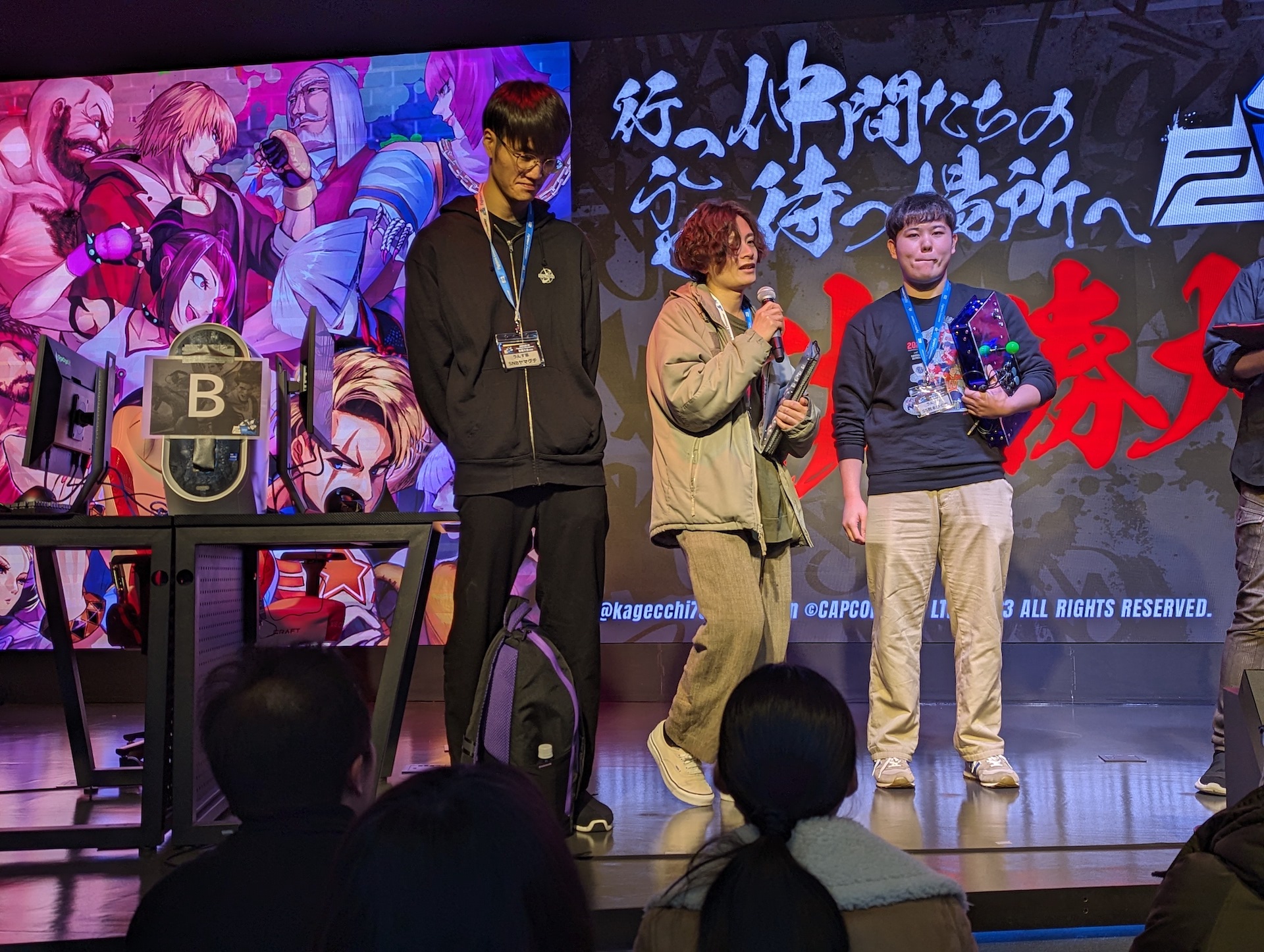 ヤマグチ選手（忍ism Gaming）、うんす選手、ひぐち選手（Saishunkan SOL 熊本）によるチーム「うんす軍」