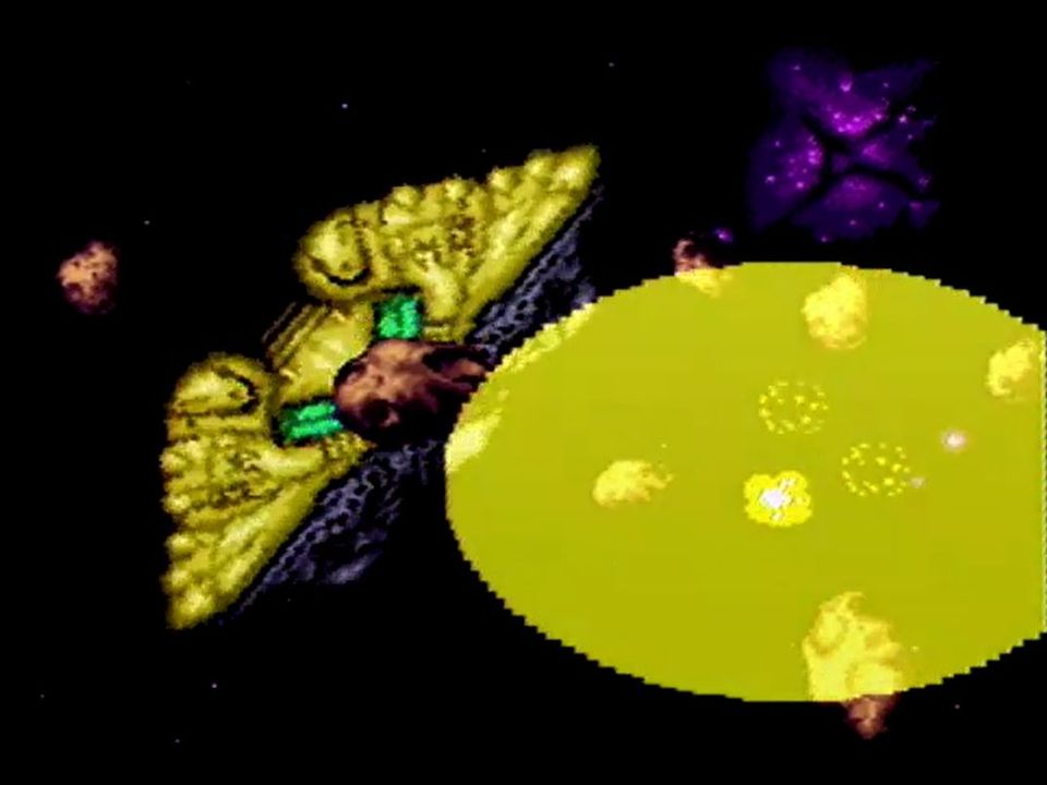 研究所が襲撃されてベビーメトロイドが奪われた直後、1分以内に脱出を図るスリリングな展開がオープニングから待ち受ける