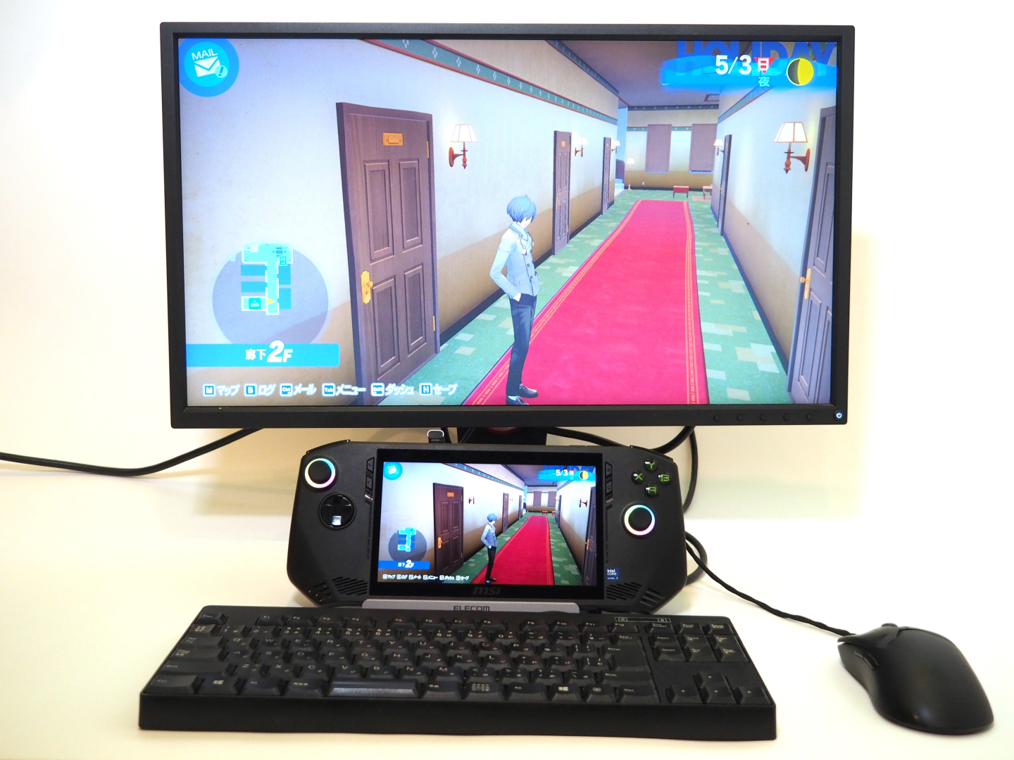 ゲーミングモニターをつなげば、デスクトップPC的に利用できる