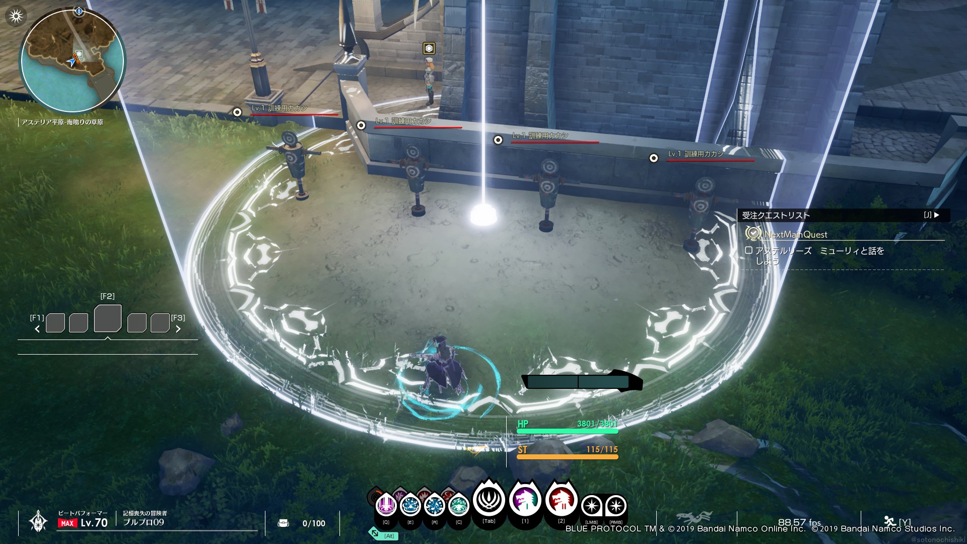 狙った位置にアンプを設置し、アンプを中心とした一定範囲の味方にスーパーアーマー、被ダメージダウン・中を付与するバフエリアを展開