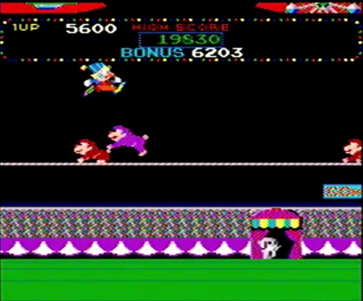 「綱渡り」、「玉乗り」両ステージでも、ボーナス得点の獲得に成功すると実に気持ちいい