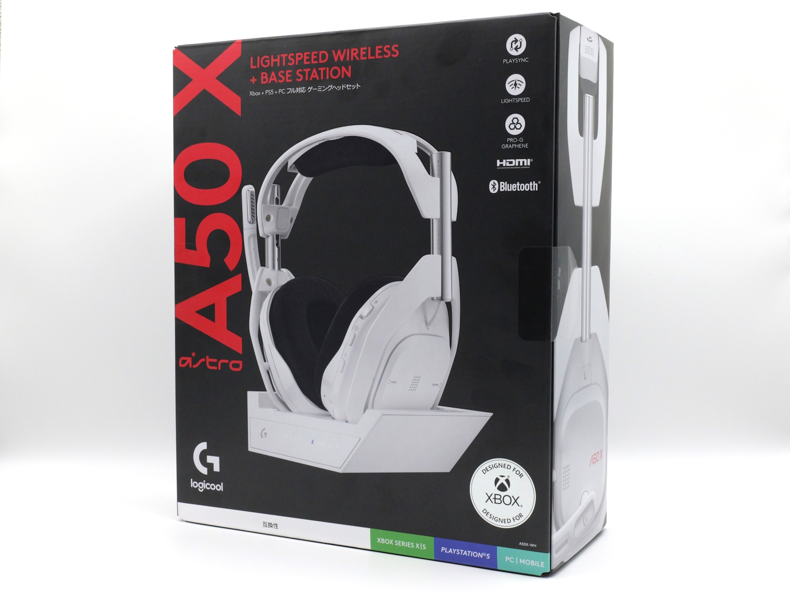 「A50 X」のパッケージ。ASTRO Gamingのデバイスだが、デザインはロジクールGの製品と共通している