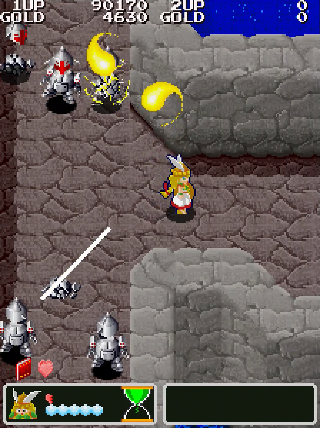 攻撃アイテムは3方向ショットや誘導弾、爆弾などがあり、入手した順で自動的に装備し使用される。アイテムは最大で6つしか持つことができず、しかもHPの上限を増やせるハートなどもアイテムとしてカウントされてしまうため、何をいくつ取るかという戦略も重要になってくる