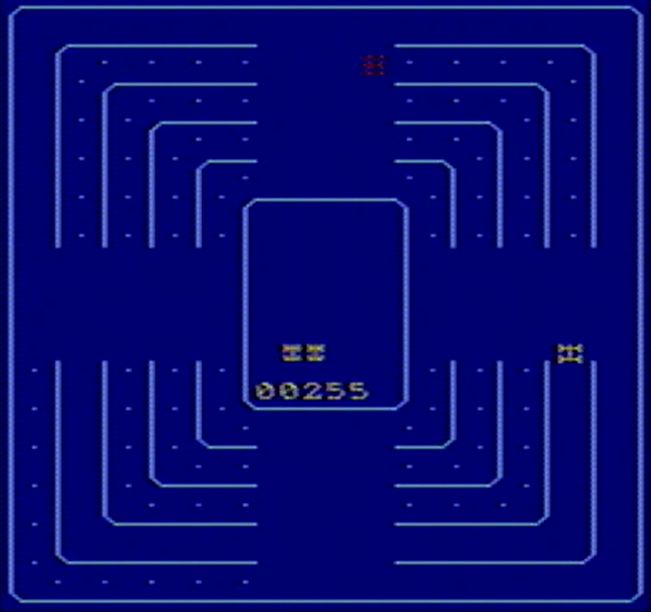 マイカーは反時計回り、レッドカーは時計回りで動く。レッドカーと同じレーンに入らないよう、スペースが空いた場所を利用してレーンを変更してかわす必要がある