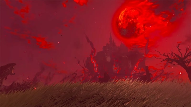 ゲーム内での「赤い月」の様子。UTもこの恐ろしい様子を再現している