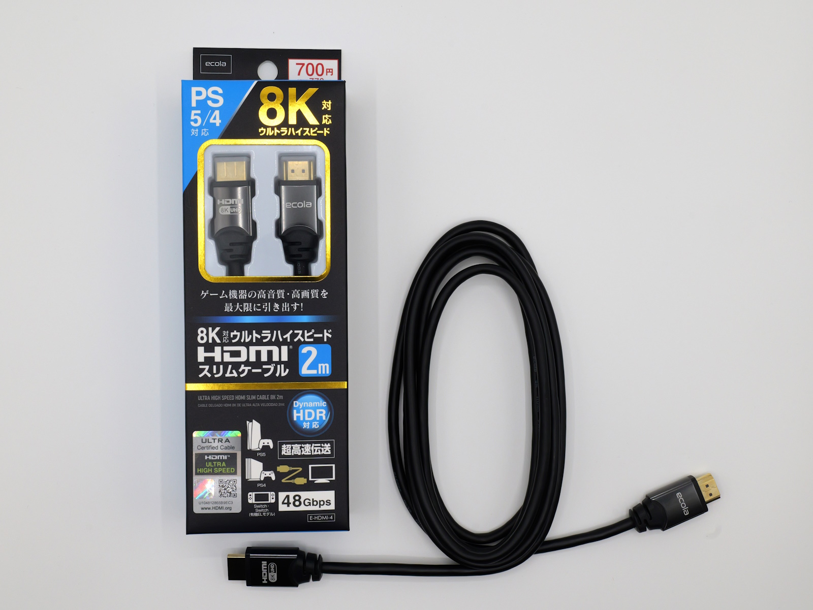 ごく普通のHDMI 2.1ケーブルとして利用可能なので、もう1本検討中という方はオススメしたい