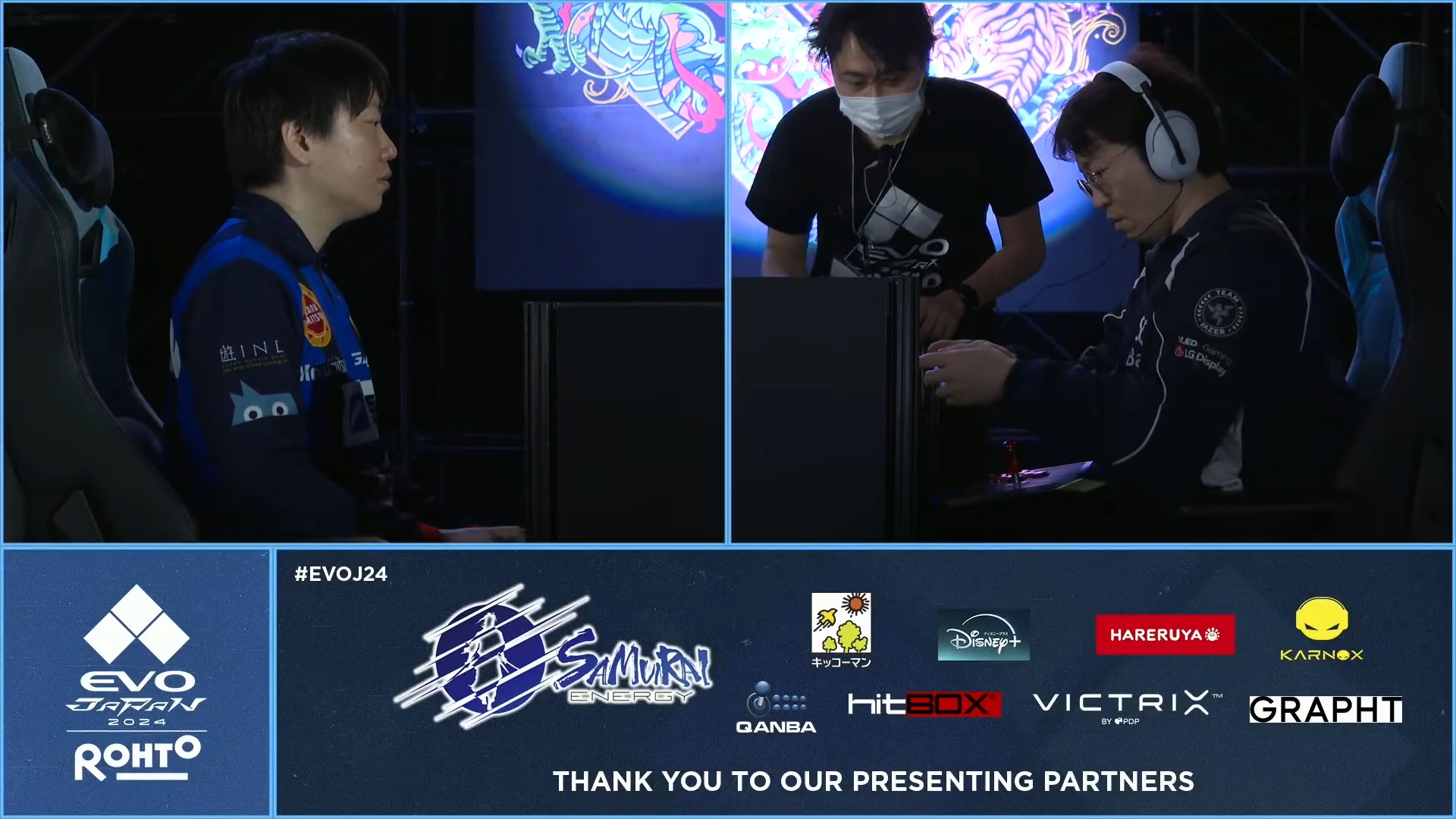 画像左がチクリン選手、右がKNEE選手