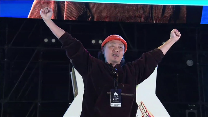 優勝が決まった瞬間のSHO選手