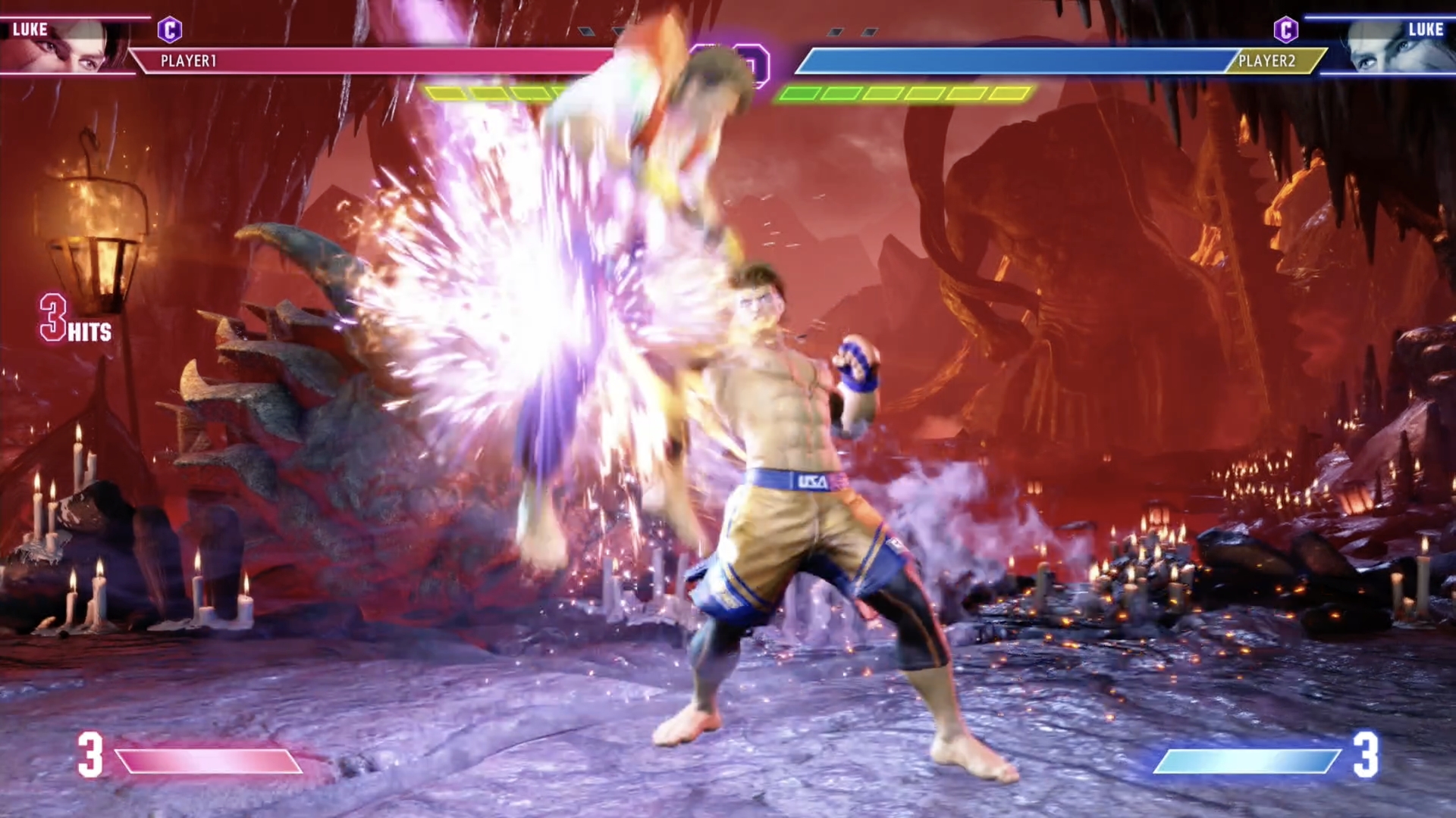 強Pから弱フラッシュナックルが繋がるように