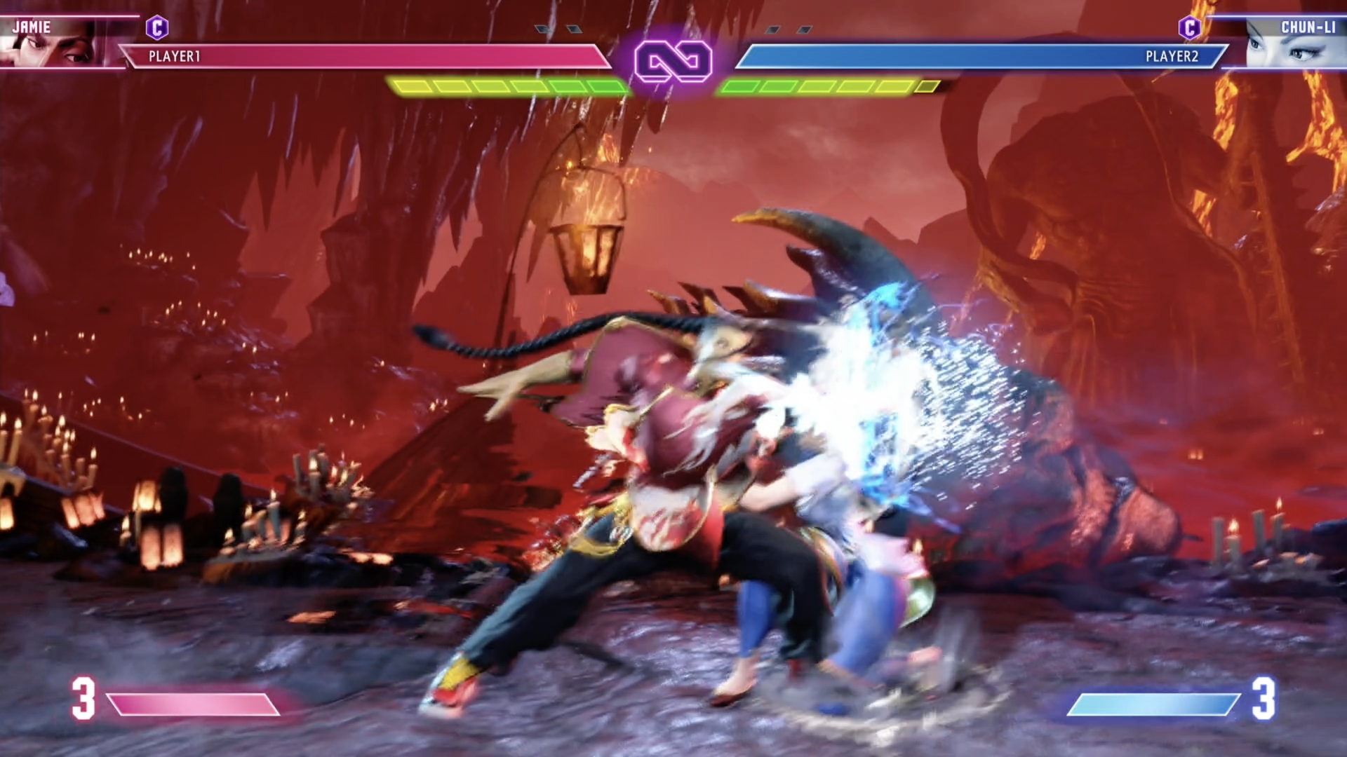 強版の酔疾歩をガードされても春麗の弱Pをガードできる