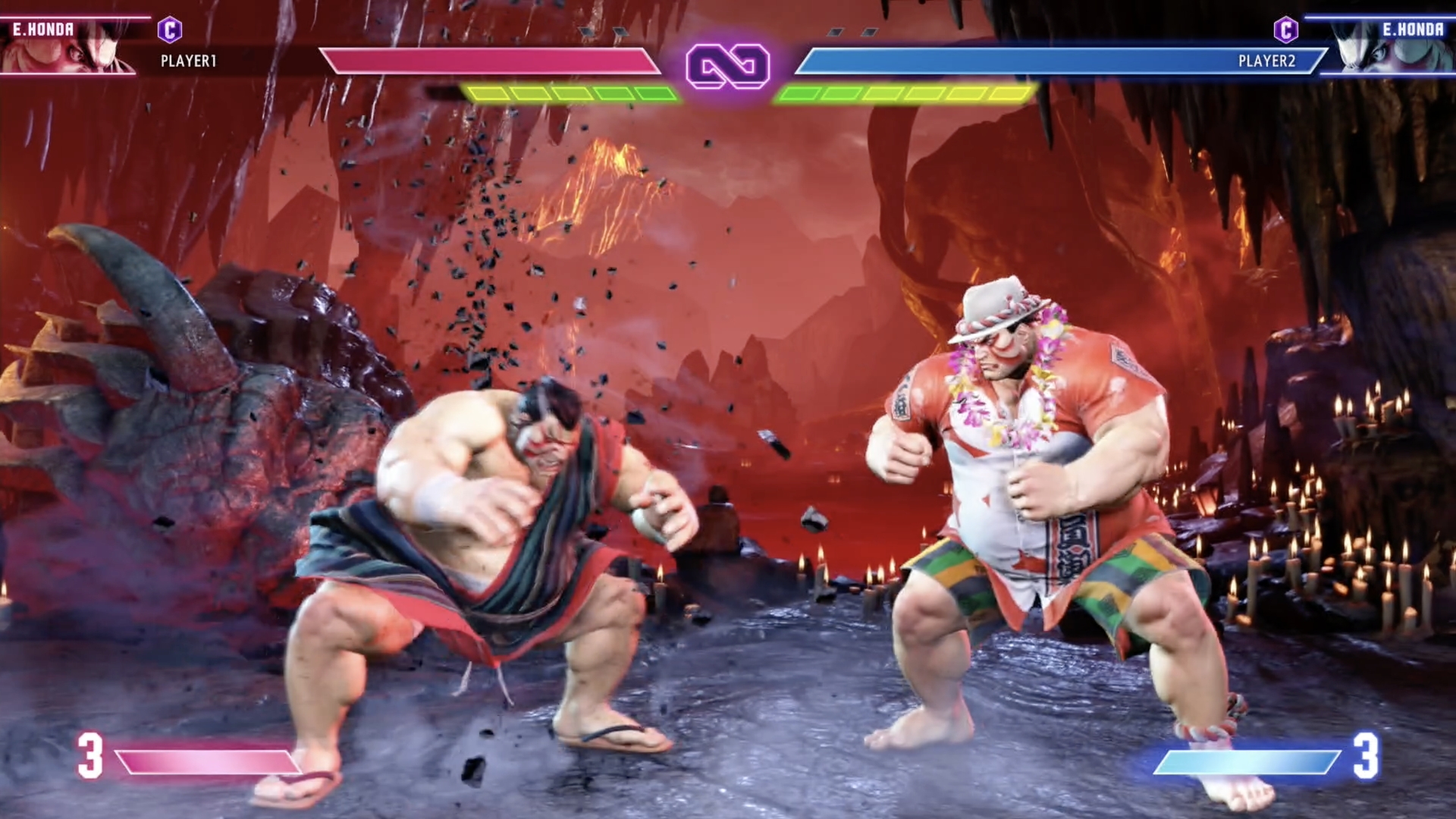 百貫落としガード後はこの距離に