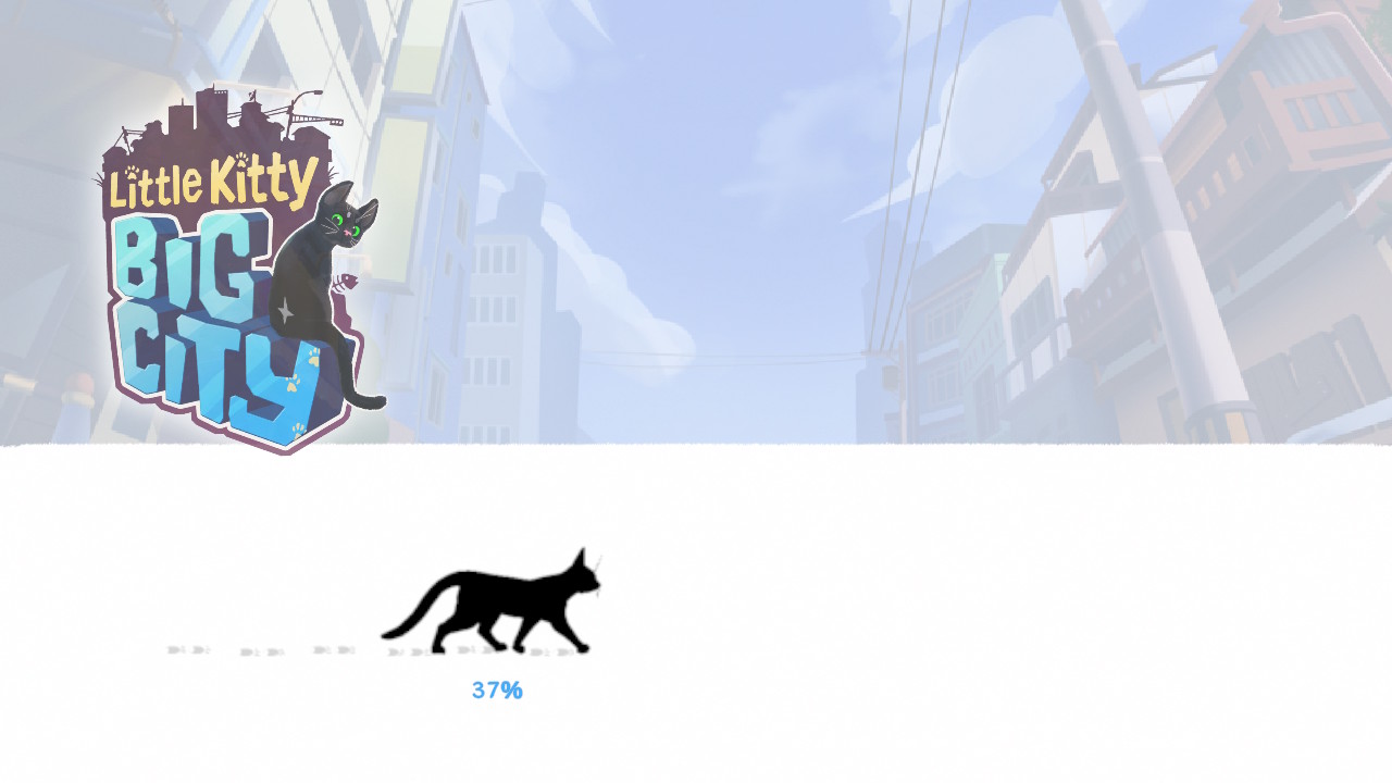 ロード画面。進捗に合わせて猫が歩くのが可愛い