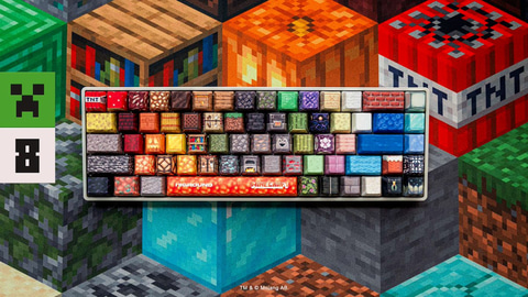 Minecraft × HIGROUND キーボード マイクラコラボ マイクラ」とキーボードメーカーのHigroundがコラボ！ キャラクターや