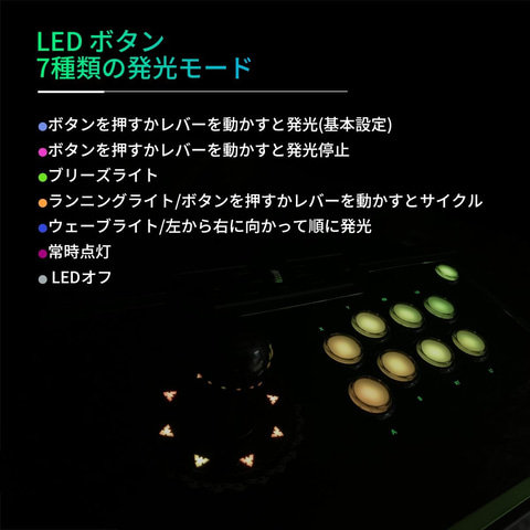 QANBA Q8-GR 静音型 アーケードコントローラー LED静音レバー&ボタン】 Qanba Q8 Silent Arcade Joystick