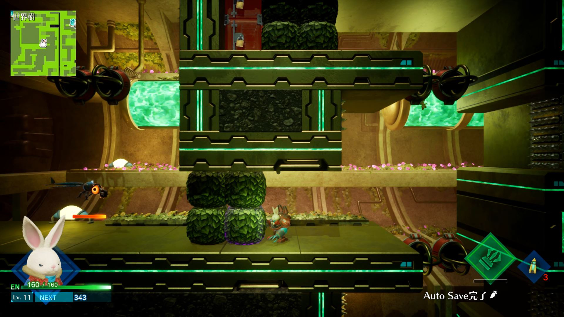 鉄くずのブロックではなく、草がブロックのように重なっているところが面白い