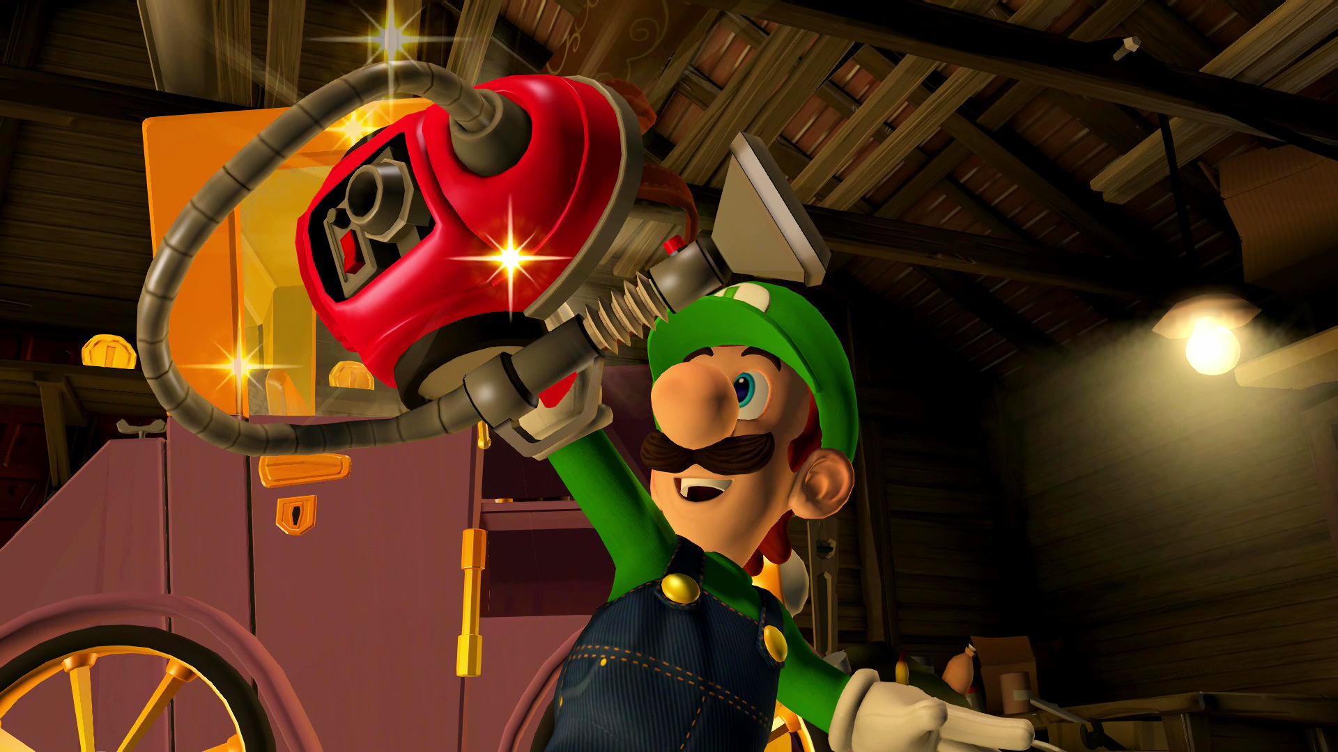 オバケ退治の強い味方、オバキューム。マンションでお金を集めておくと、博士がパワーアップしてくれる