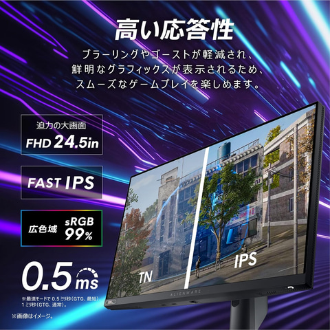 DELLのリフレッシュレート500Hz対応ゲーミングモニター「Alienware