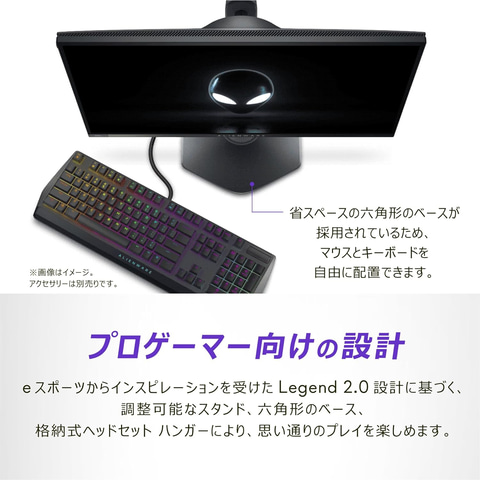 DELLのリフレッシュレート500Hz対応ゲーミングモニター「Alienware