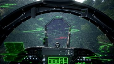 操作画面では落雷の影響でHUDが大きく乱れている