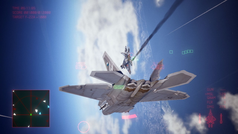 先進戦術戦闘機計画によって開発されたステルス戦闘機。ステルス性能を損なわないために兵装を本体ウェポンベイに格納している他、外部装着のウェポンボックスも運用可能。愛称は「ラプター(猛禽)」