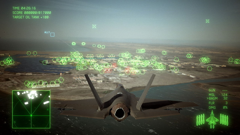 入手した「8AGM」を使用することで、最大で同時に8つの地上敵を破壊可能。ミッションに合わせて効率よく特殊兵装を選択することで、より効率的に、そして安全にミッションを攻略することが出来る。ブリーフィングでミッション内容を確認し、任務にあった特殊兵装を入手しよう