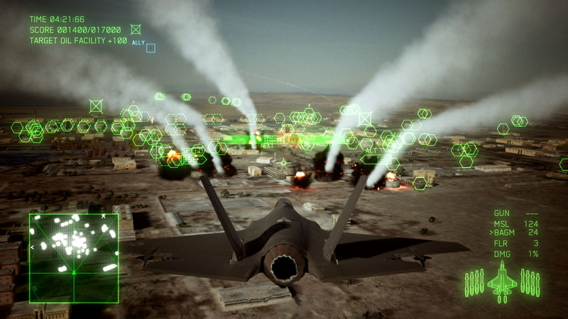 入手した「8AGM」を使用することで、最大で同時に8つの地上敵を破壊可能。ミッションに合わせて効率よく特殊兵装を選択することで、より効率的に、そして安全にミッションを攻略することが出来る。ブリーフィングでミッション内容を確認し、任務にあった特殊兵装を入手しよう