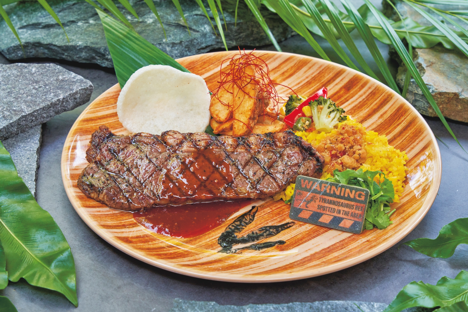 ロストワールド・レストラン：ジュラシック・ビーフステーキプレート 3,000円