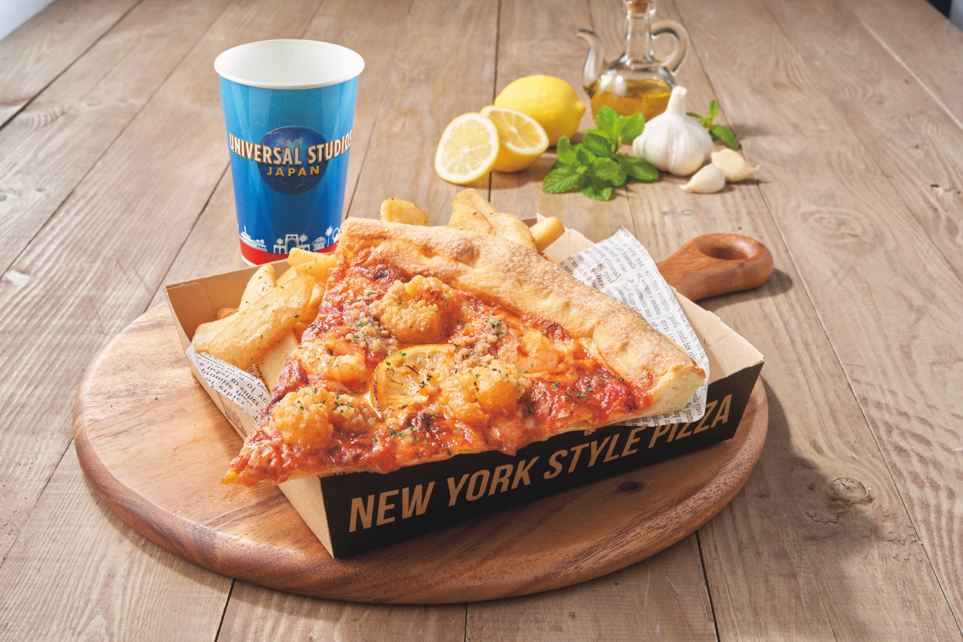 ルイズN.Y.ピザパーラー：ルイズ・ピッツァセット ガーリック・シュリンプ 1,950円