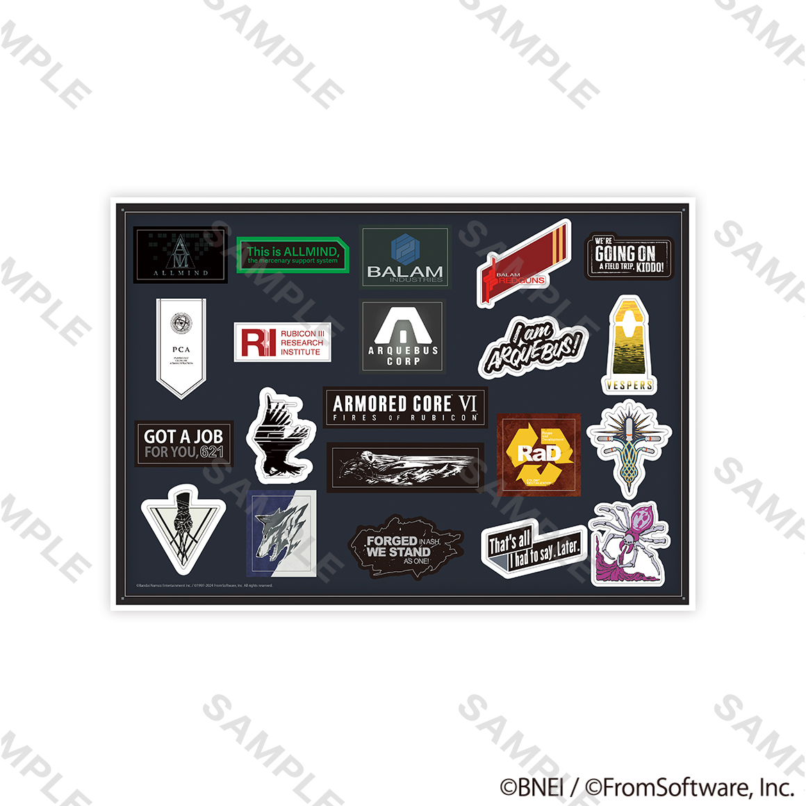 「ステッカーシート」（550円）