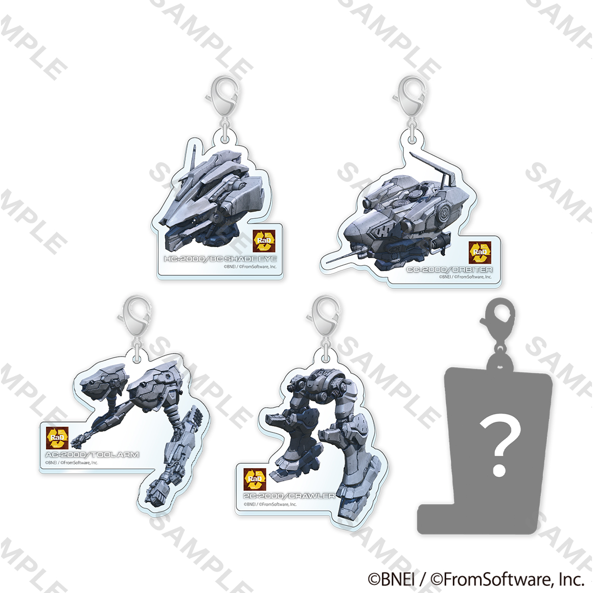 カプセルトイ「パーツアクリルチャーム」（1個400円）