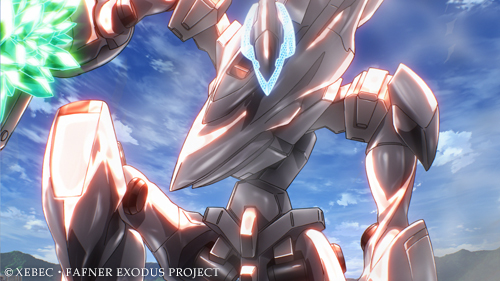 「EXODUS」第9話「英雄二人」から。「真壁一騎」、「皆城総士」による無双シーンで「その時、蒼穹へ」が歌われる