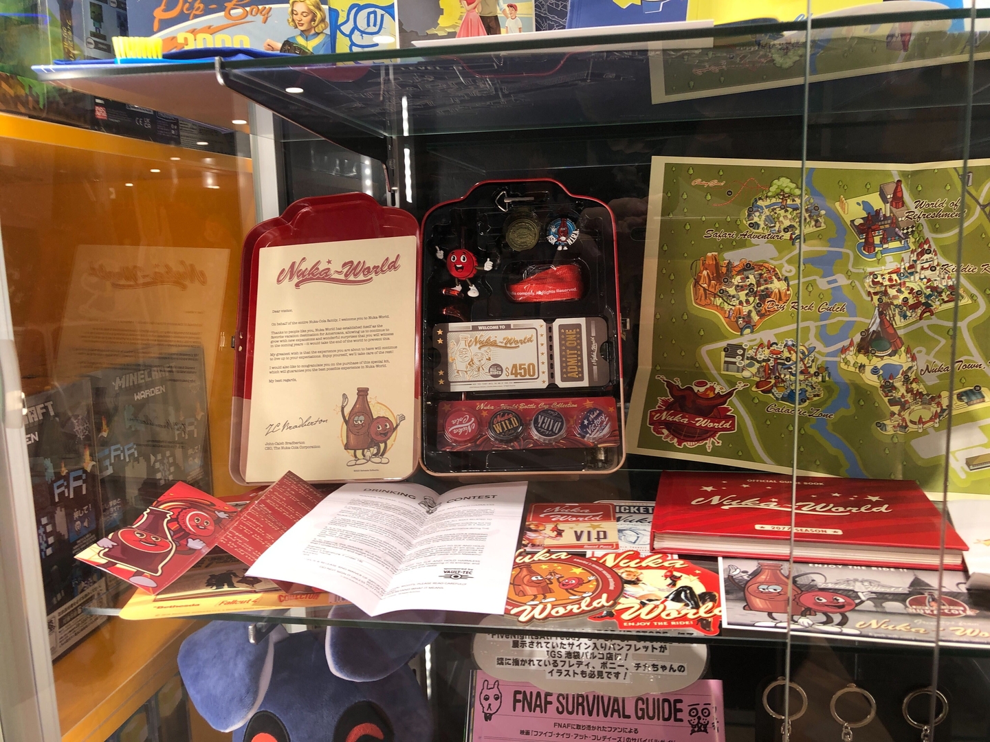こちらの「Nuka World」セットとPip-Boy（プラモデル）は私物展示で売り物ではないので注意。欲しくなる