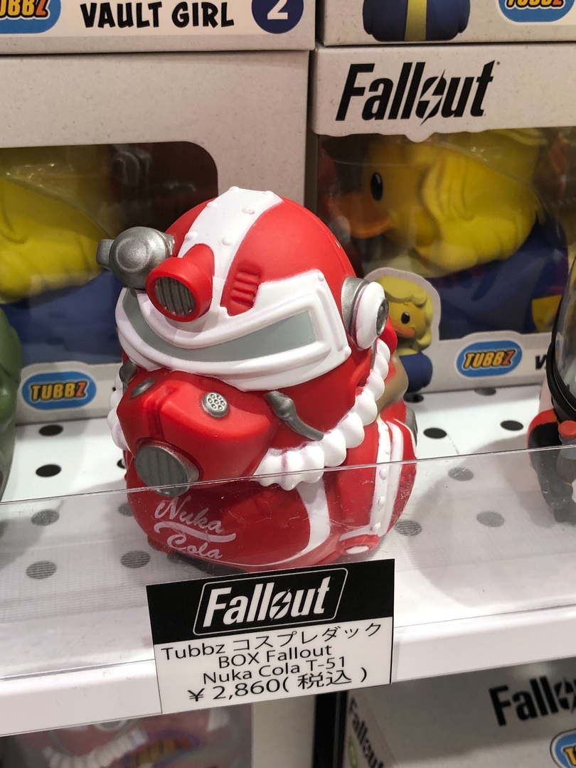 「Tubbz コスプレダック Falloutシリーズ（5種）」。お風呂に浮かべたくなる