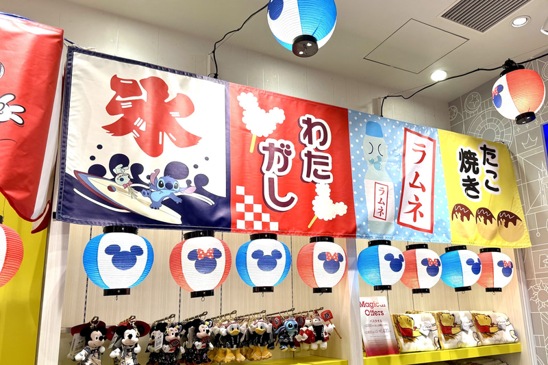 至ることころにお祭りの屋台イメージが盛り込まれていて見ているだけで楽しい