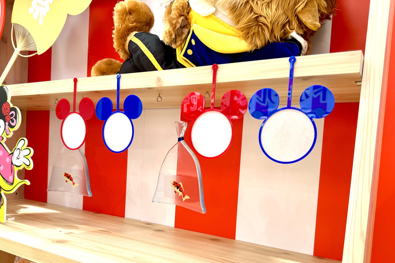 金魚すくいもミッキーの形