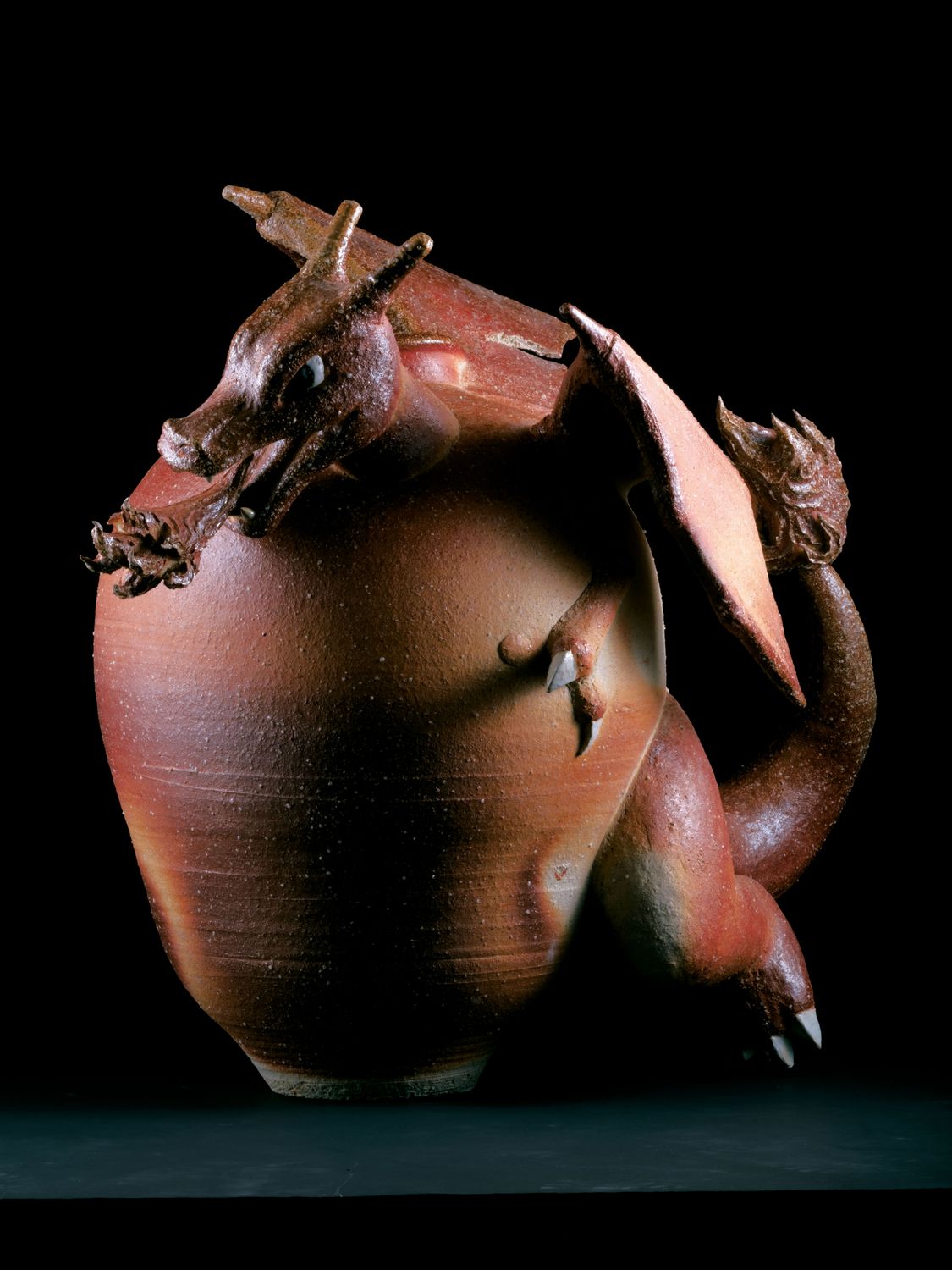 桝本佳子氏《リザードン／信楽壷》2022年 個人蔵(C)桝本佳子 撮影 斎城卓氏