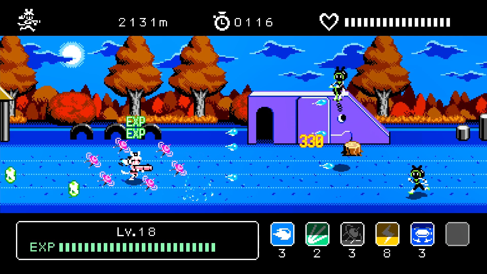 3WAYショット「3ほうこうにみずをはっしゃする」ウォーターショットが3分割で発射されるが、攻撃が分散してしまうので、今の段階ではやや使いづらい印象だ