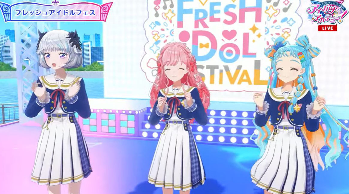 左から、真未夢メエ、姫乃みえる、和央パリン。いきなりのトラブルだったが、3人は視聴者に語りかけトラブル復旧まで時間を繋いだ