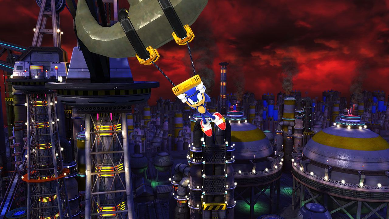 「ケミカルプラント」ではクラシックソニックとモダンソニックのそれぞれのステージが用意されている。同じ舞台だが、プレイフィールが全く異なるのが面白い