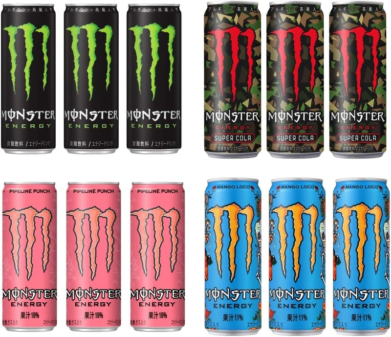 「【Amazon.co.jp 限定】アサヒ飲料 モンスター 4種アソートセット 12本」