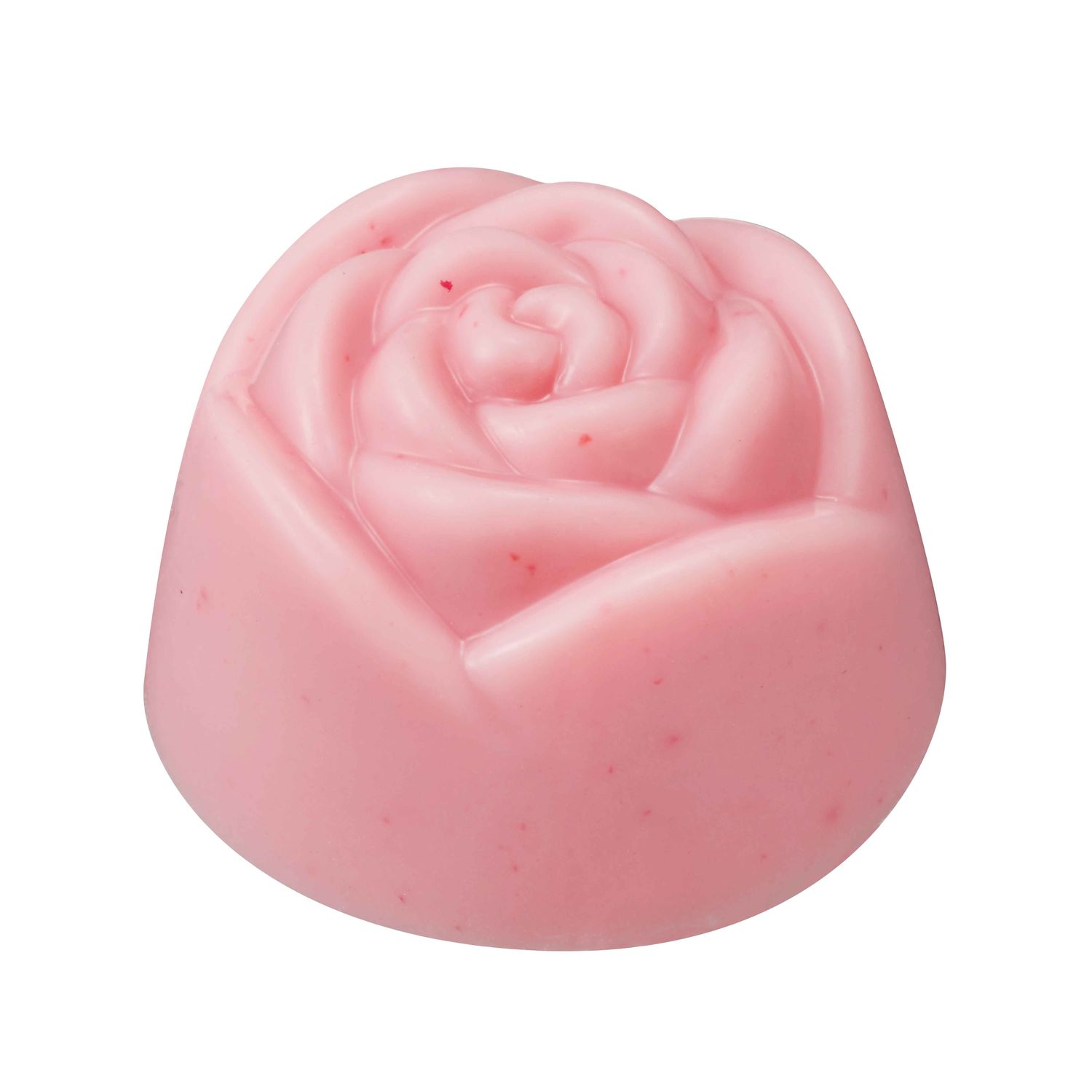 ストロベリー＆ローズ風味のホワイトチョコレート。※製品中いちご0.5%使用