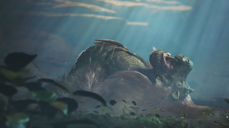 開発段階から「緋の林」の丘の上エリアはコンガのテリトリーと決められていた程、設定を重視された愛されキャラだったとの事！ 新モーションや次世代グラフィックの表現で進化した「ババコンガ」は今作必見の存在と言える。