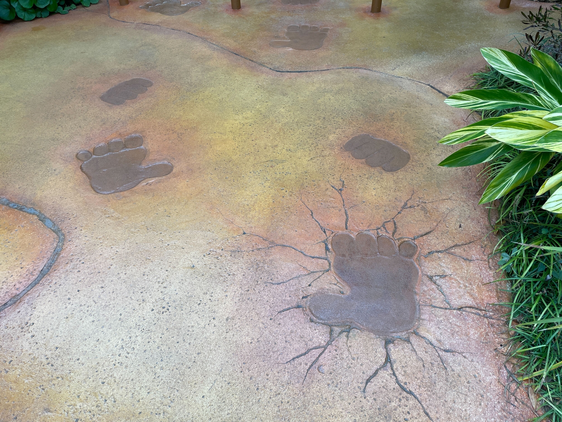 入口の床にはドンキーコングらしき足跡が