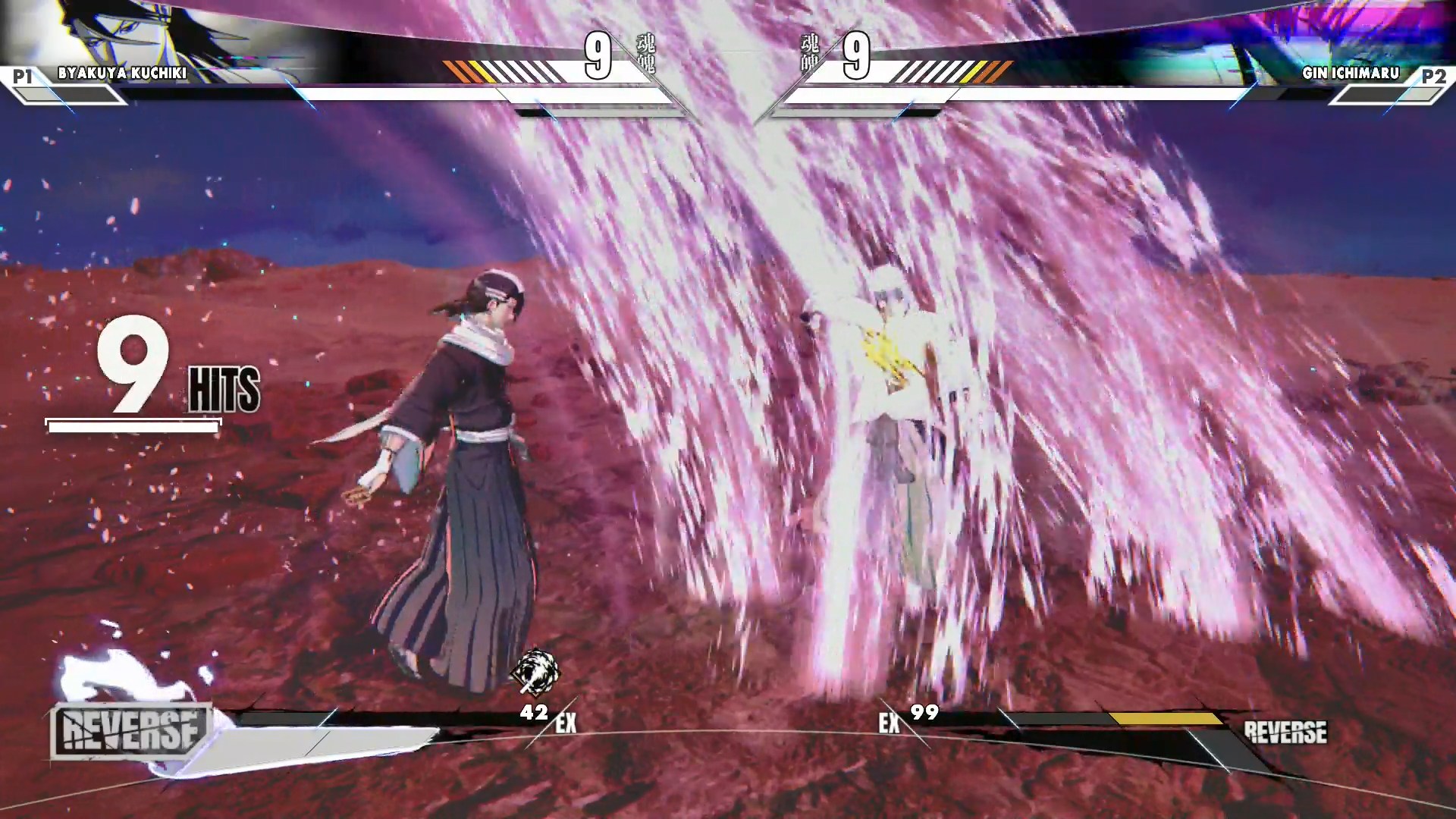 朽木白哉も通常時のリーチは短いが、千本桜を解放することでリーチの長い攻撃が可能になる