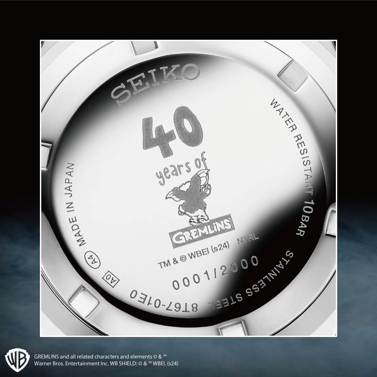 裏蓋には40周年公式記念ロゴとエディションナンバーが刻印